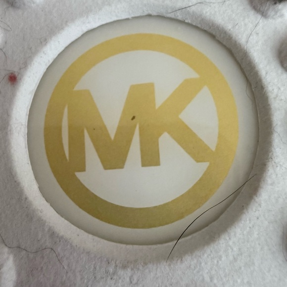 Michael Kors Sz 10 Gold Metallic Knit Slip-On Sneakers - Picture 9 of 9